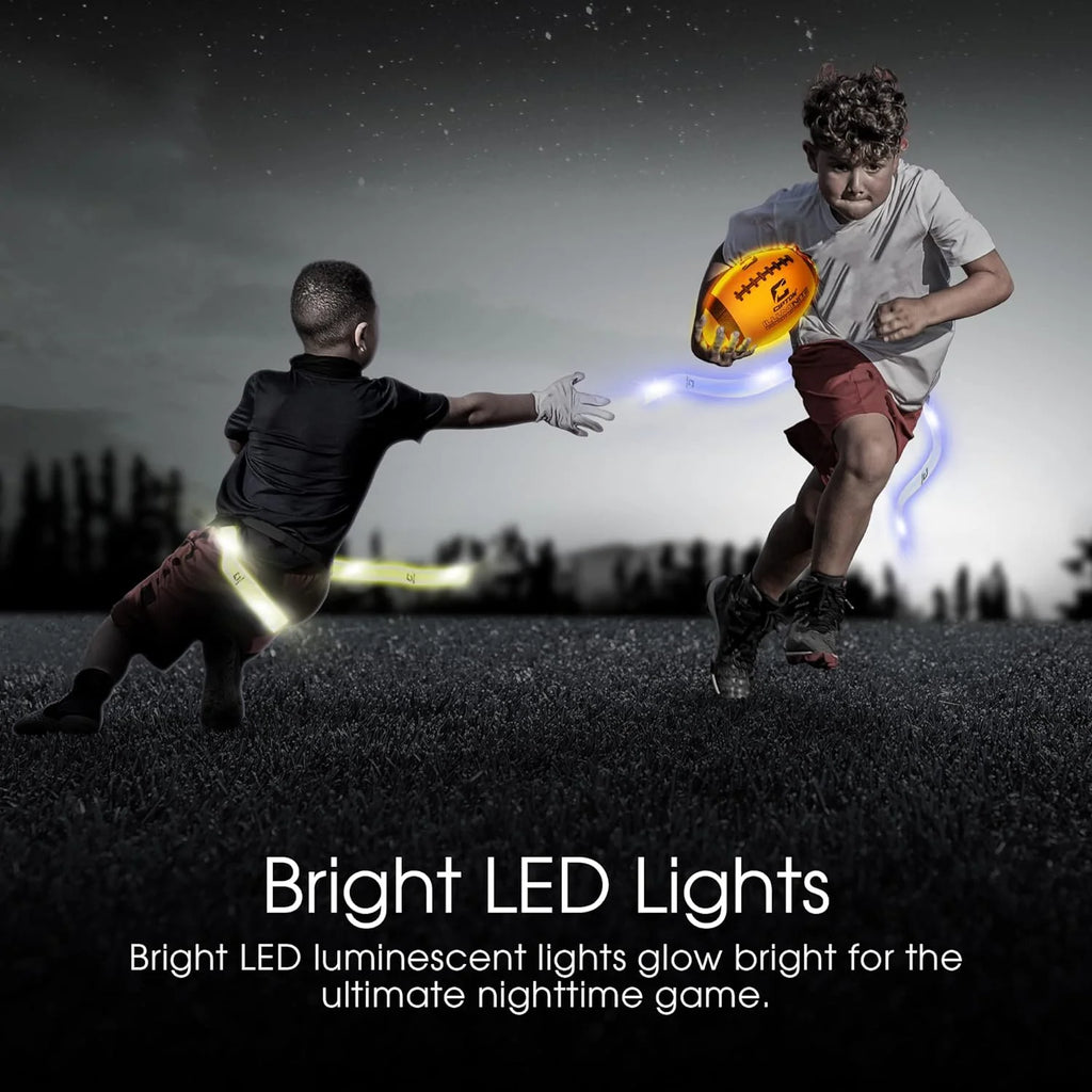 LED Light up Football, Glow in the Dark, Junior Size, Glow in the Dark for Night Play